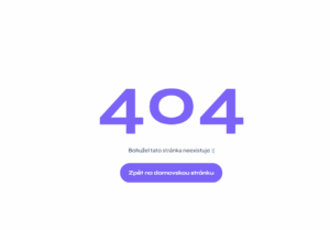 Chybné ERROR 404 hlášení