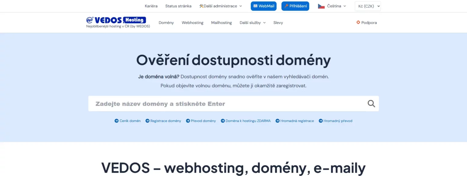 Vedos úvodní fotka